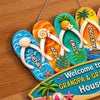 Personalized Wood Sign - Poolside, Summer Gift For Grandpa, Grandma, Family - Beach Days With Grandkids