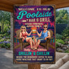 Personalized Home Decor Metal Sign – Anniversary, Poolside, Summer Gift For Couple – Naval Home Sweet Home