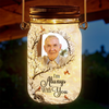 Personalized Photo Solar Jar Lantern - Sympathy Gift For Family - Your Memory Is My Treasure