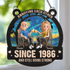 Personalized Window Hanging Suncatcher Ornament – Anniversary Wedding Gifts For Couple – Built On Jokes, Sealed With A Kiss