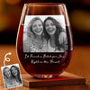 Personalized Photo Wine Glass – Gifts For Women, Besties, Sisters, BFF – Wine A Little Laugh A Lot
