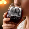 Personalized Photo Wine Glass – Gifts For Women, Besties, Sisters, BFF – Wine A Little Laugh A Lot