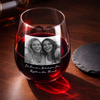 Personalized Photo Wine Glass – Gifts For Women, Besties, Sisters, BFF – Wine A Little Laugh A Lot