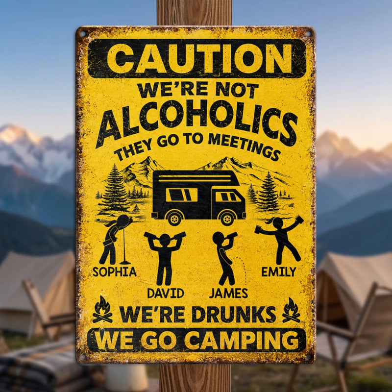 Personalized Metal Sign – Camping Gifts For Campers – Camp More, Worry Less