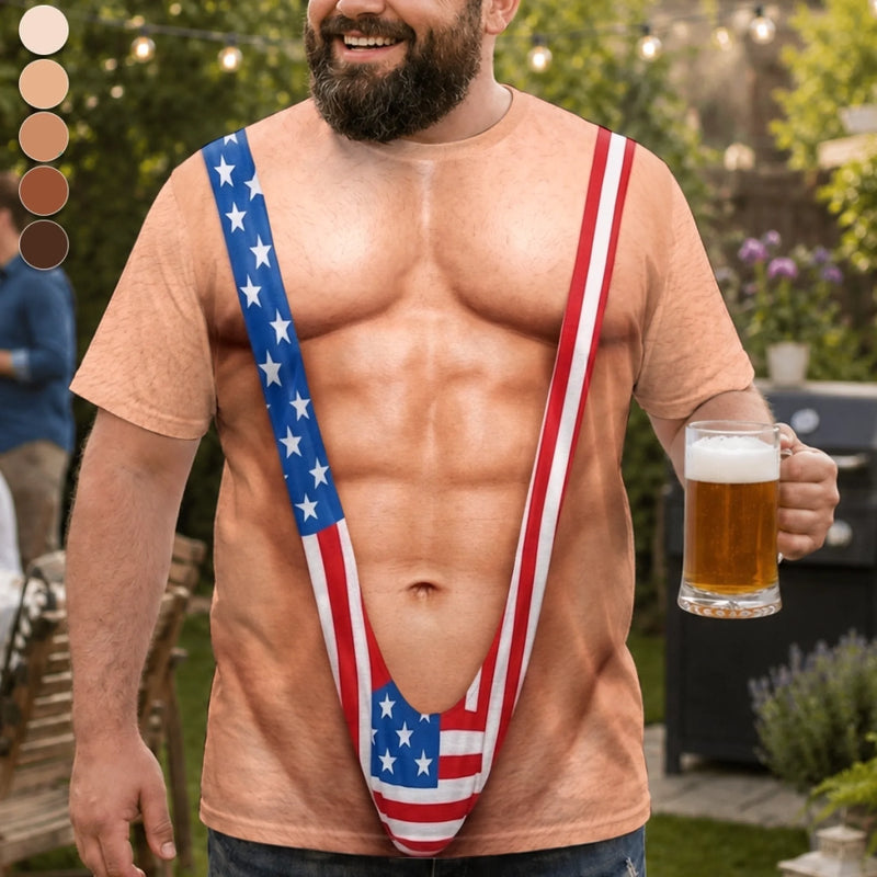 Personalized Funny Patriotic T-shirt - Gifts For Men - Red White And Ready To Party