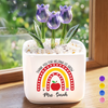 Personalized Glass Everlasting Tulips – Gifts For Teachers – Thank You For Helping Me Grow