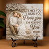 Personalized Square Shaped Stone With Stand - Anniversary Wedding Gifts For Couple - Our Love Feels Steady