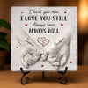 Personalized Square Shaped Stone With Stand - Anniversary Wedding Gifts For Couple - You Are My Safe Place