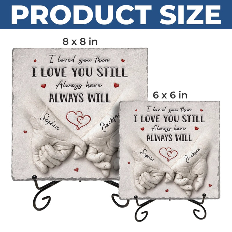 Personalized Square Shaped Stone With Stand - Anniversary Wedding Gifts For Couple - You Are My Safe Place