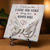 Personalized Square Shaped Stone With Stand - Anniversary Wedding Gifts For Couple - You Are My Safe Place
