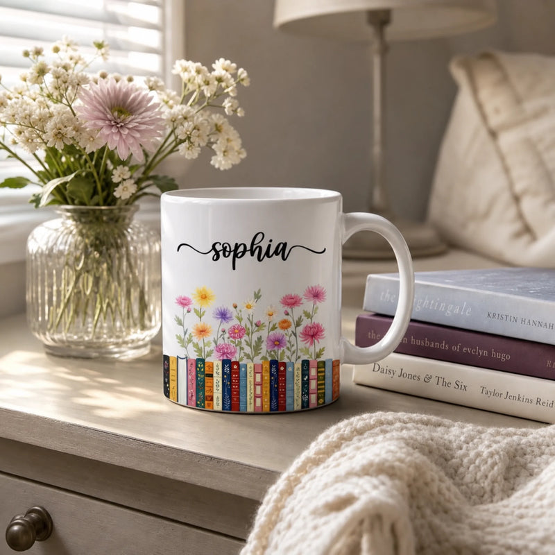 Personalized Mug – Bookish Gifts For Book Lovers, Bookworms, Readers – Where Books Bloom