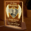 Personalized Photo 3D LED Walnut Night Light - Memorial Sympathy Gift - Your Wings Were Ready