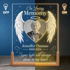 Personalized Photo 3D LED Walnut Night Light - Memorial Sympathy Gift - Your Wings Were Ready