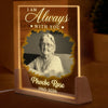 Personalized Photo 3D LED Walnut Night Light - Memorial Sympathy Gift - Forever Part Of Our Family