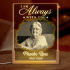 Personalized Photo 3D LED Walnut Night Light - Memorial Sympathy Gift - Forever Part Of Our Family