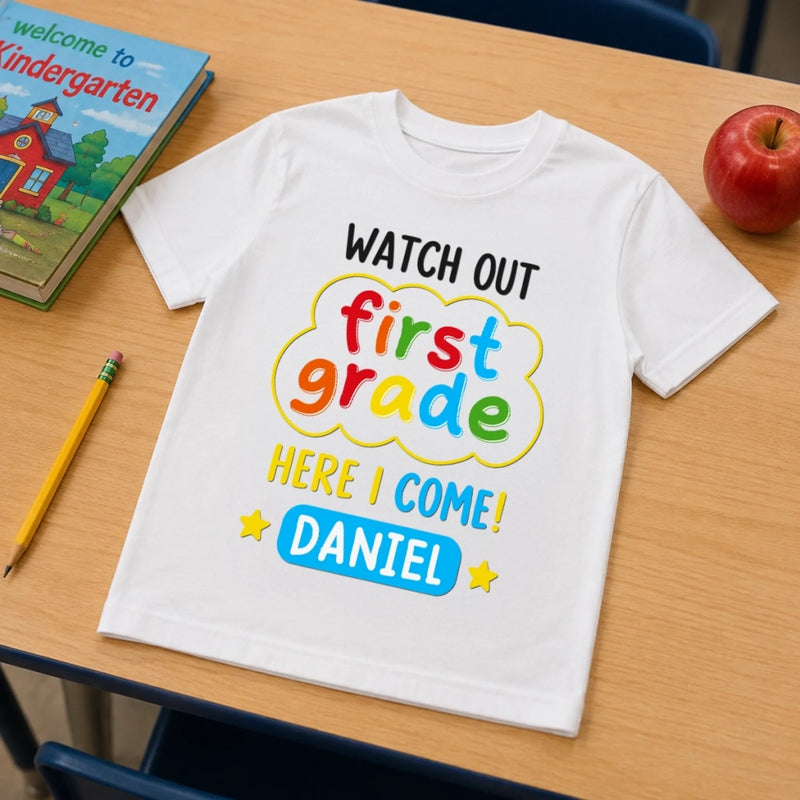 Personalized Kid T-shirt – Back To School Gift For Kid – Ready for First Grade