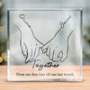 Personalized Square Shaped Acrylic Plaque - Wedding Anniversary Gift For Couple - Together We Find Balance