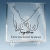 Personalized Square Shaped Acrylic Plaque - Wedding Anniversary Gift For Couple - Together We Find Balance