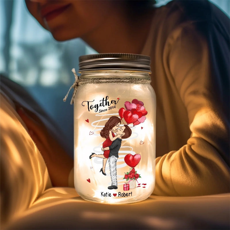 Personalized Mason Jar Light - Wedding Anniversary Gift For Couple - You Are My Today And All Of My Tomorrows