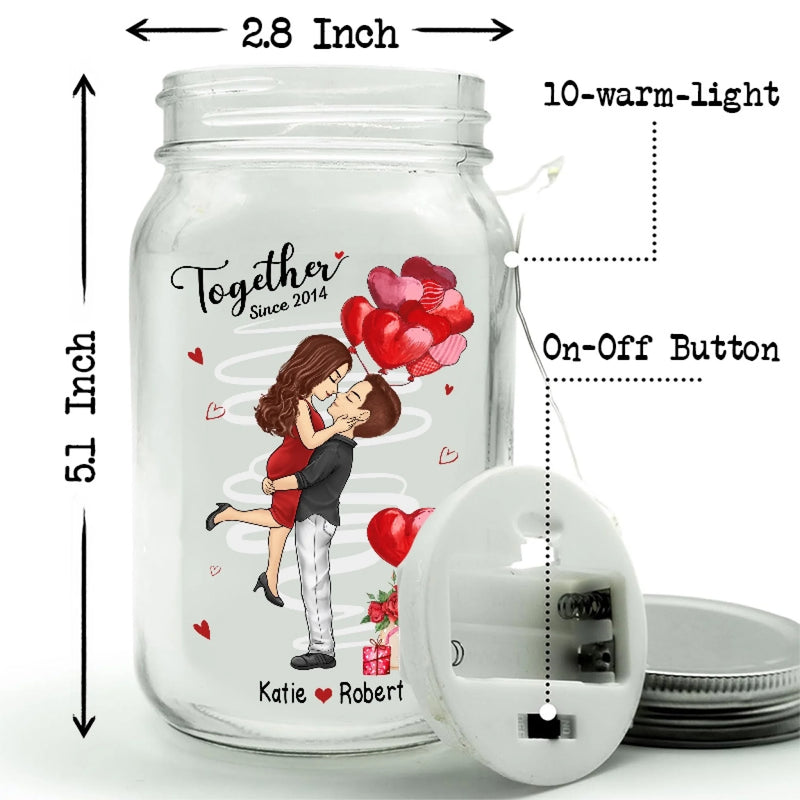 Personalized Mason Jar Light - Wedding Anniversary Gift For Couple - You Are My Today And All Of My Tomorrows