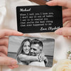 Personalized Photo Metal Wallet Card - Wedding Anniversary Gift For Couple - You Make Everything Softer