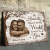 Personalized Photo Horizontal Canvas - Wedding Anniversary Gift  For Couple - You Are My Peace