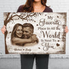 Personalized Photo Horizontal Canvas - Wedding Anniversary Gift  For Couple - You Are My Peace