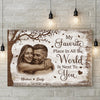Personalized Photo Horizontal Canvas - Wedding Anniversary Gift  For Couple - You Are My Peace