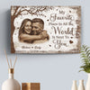 Personalized Photo Horizontal Canvas - Wedding Anniversary Gift  For Couple - You Are My Peace
