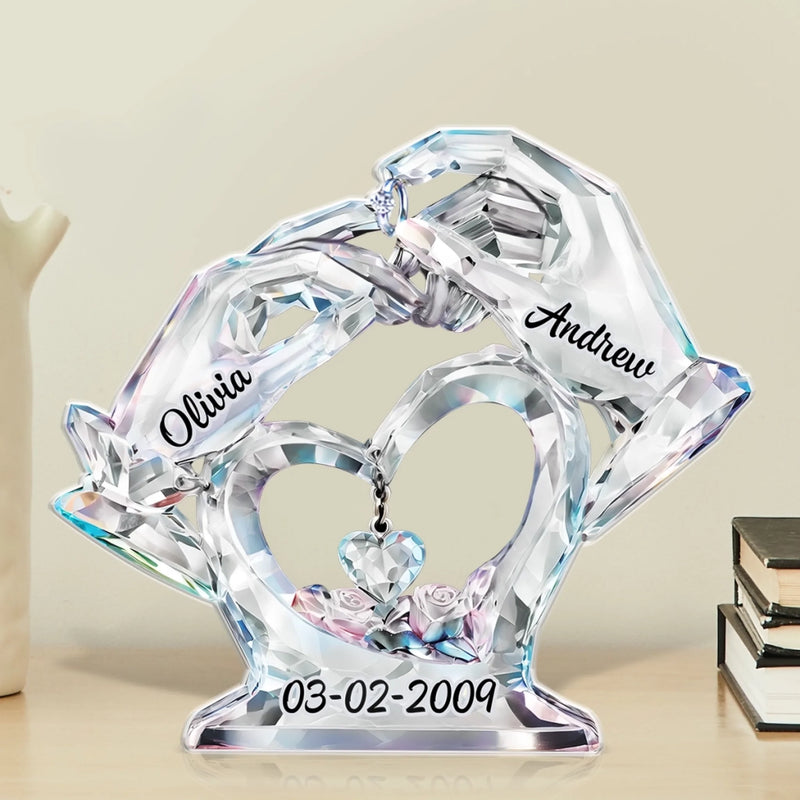 Personalized Acrylic Plaque - Wedding Anniversary Gift For Couple - Love Found Its Home