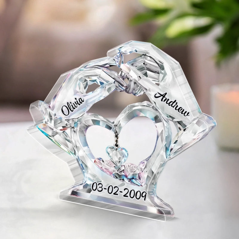Personalized Acrylic Plaque - Wedding Anniversary Gift For Couple - Love Found Its Home