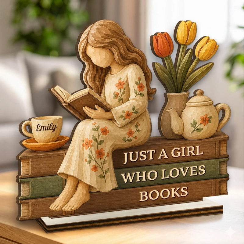 Personalized 2-Layered Wooden Plaque - Gifts For Book Lovers - One More Chapter Awaits