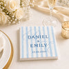 Personalized Cocktail Napkins – Wedding Keepsake Decor – Just Married, Still Smiling