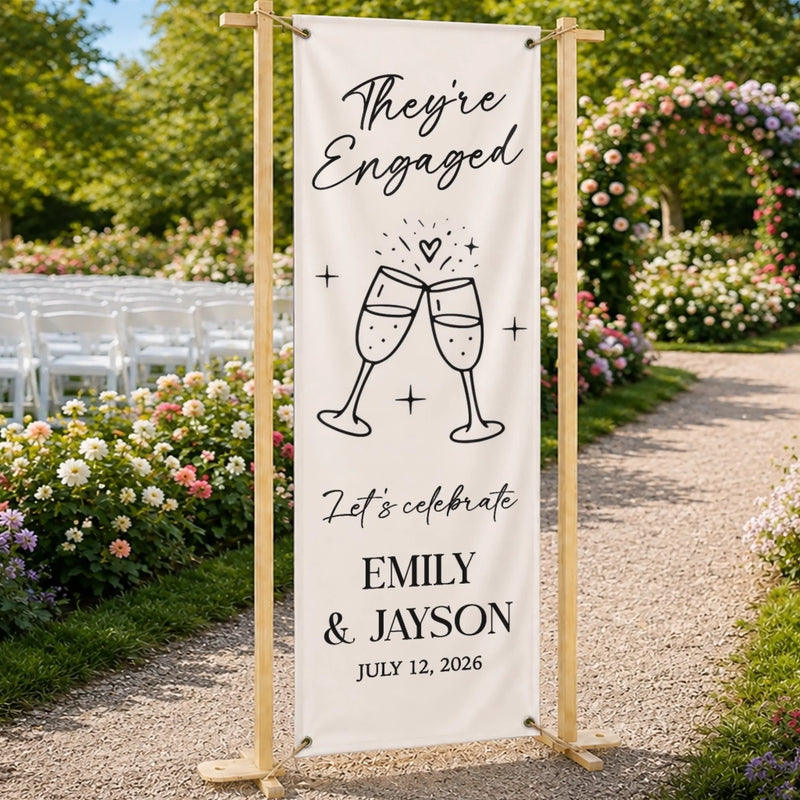 Personalized Welcome Banner – Anniversary Wedding Gifts For Couple, Husband And Wife – Laughter & Happily Ever After