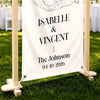 Personalized Photo Welcome Banner – Anniversary Wedding Gifts For Couple, Husband And Wife – A Beautiful Beginning To Forever