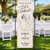 Personalized Photo Welcome Banner – Anniversary Wedding Gifts For Couple, Husband And Wife – A Beautiful Beginning To Forever