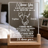 Personalized Photo 3D LED Walnut Night Light - Anniversary Wedding Gifts For Couple - I Choose You