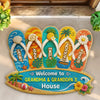 Personalized Shaped Doormat – Summer Gift For Grandma, Grandpa, Family – Beach Days With Grandkids