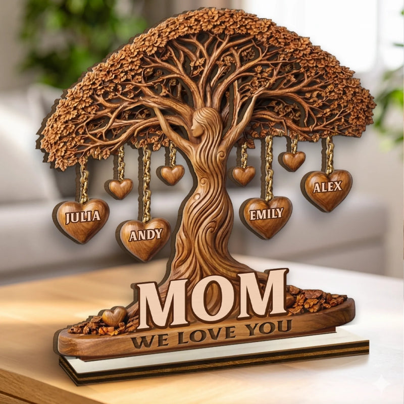 Personalized 2-Layered Wooden Plaque – Birthday Gifts For Mom, Daughter – Love That Branches Forever