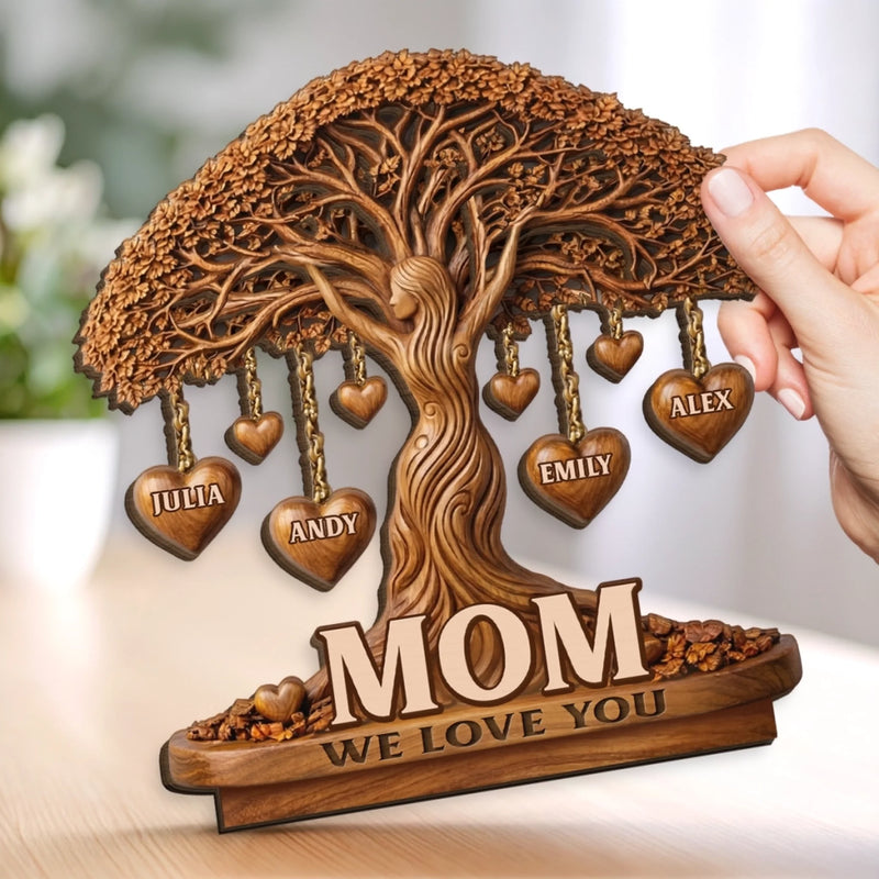 Personalized 2-Layered Wooden Plaque – Birthday Gifts For Mom, Daughter – Love That Branches Forever