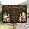 Personalized Home Decor Metal Sign - Wedding  Anniversary Gift For Couple - Let's Wing It Together