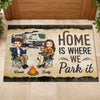Personalized Home Decor Decorative Mat - Wedding Anniversary Gift For Couple, Campers - Home Is Where We Park It
