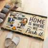 Personalized Home Decor Decorative Mat - Wedding Anniversary Gift For Couple, Campers - Home Is Where We Park It
