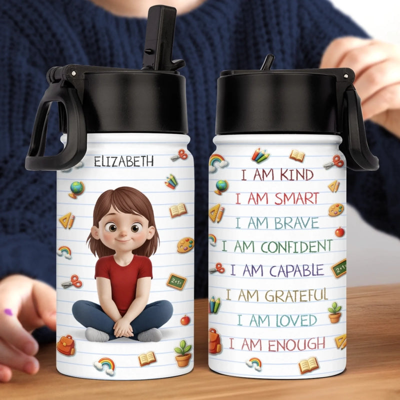Personalized Kid Water Bottle – Back To School Gift For Kids – School Days, Cool Sips