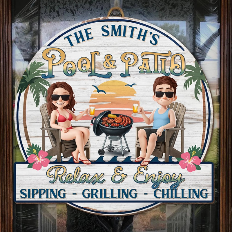 Personalized Wood Sign - Anniversary, Summer Gift For Couple - Cheers To Summer Days