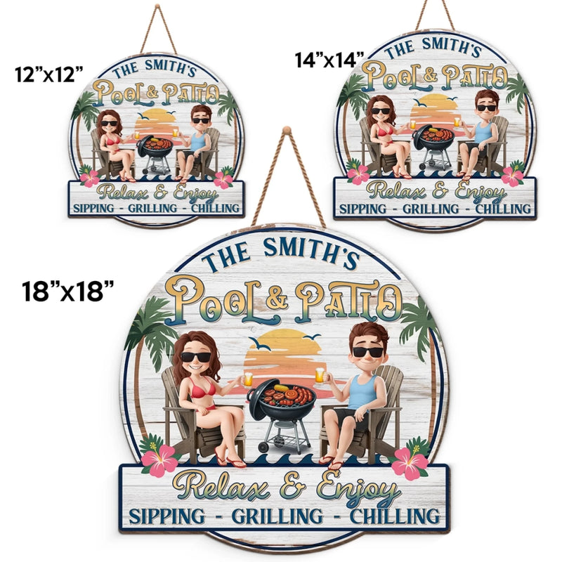 Personalized Wood Sign - Anniversary, Summer Gift For Couple - Cheers To Summer Days