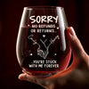 Personalized Wine Glass – Anniversary Wedding Gifts For Couple – Stuck With Me Forever