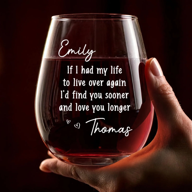 Personalized Wine Glass – Anniversary Wedding Gifts For Couple – Another Year Same Love