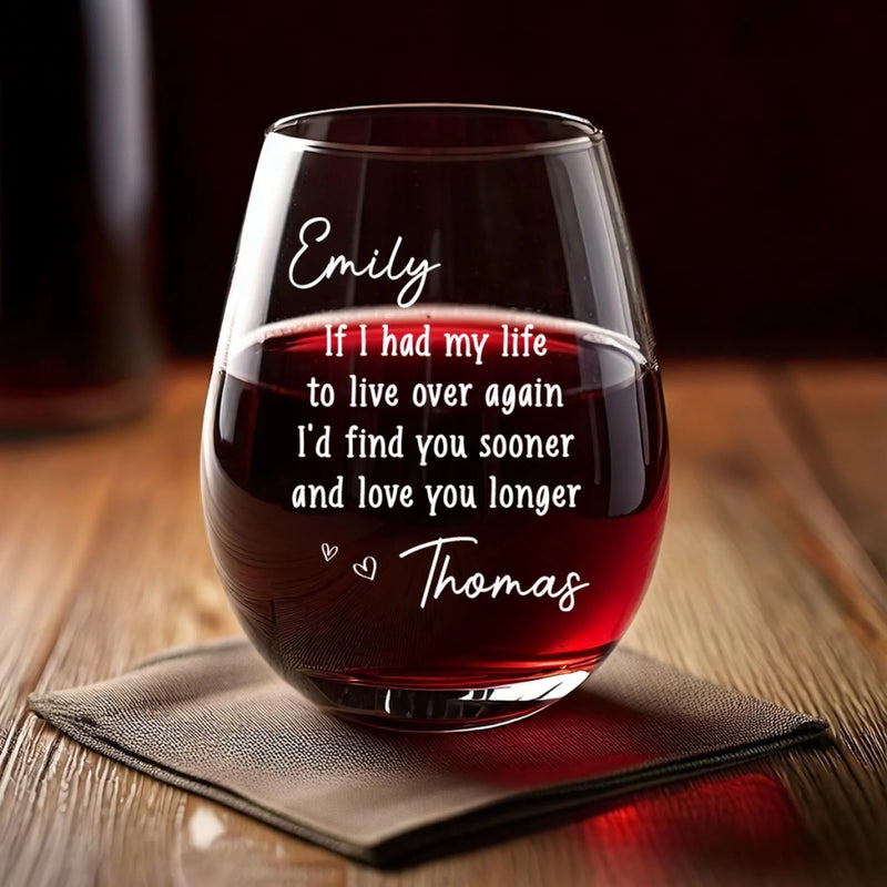 Personalized Wine Glass – Anniversary Wedding Gifts For Couple – Another Year Same Love