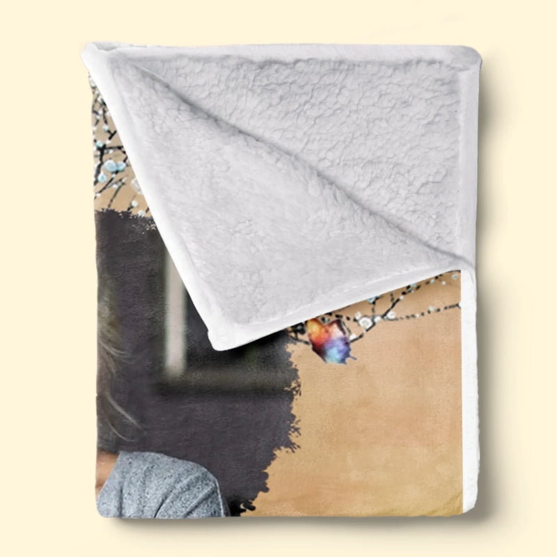 Personalized Photo Blanket - Sympathy Gift For Family - I Carry You In My Heart